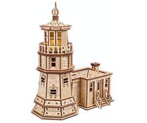 Phare De Split Rock ? Maquette En Bois Lumineuse À Construire, Veilleuse Inspirée Du Lac Supérieur Brown TU