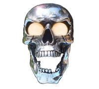 Phare de tête de mort de moto - Décoration de phare de moto - 2022 Halloween Decor Gift | Tête de mort en résine rétro avant avant de la moto