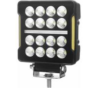 Phare de travail carré LED 12/24V 20W 2300 lumens BLACK SERIES - SODIFLASH - 79690