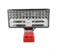 Phare de travail sans fil 48 LED 20 V compatible avec projecteur de 20 cm, luminosité réglable et tête rotative pour chantier de camping (B)