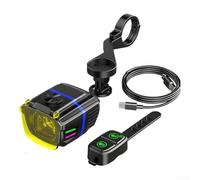 Phare de vélo 4000 mAh double faisceau LED avec télécommande pour conduite de nuit, étanche IP44, trajets en ville et entraînement