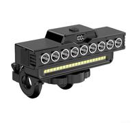 Phare de vélo rechargeable avec 9 LED étanches 21 SMD lumière vive et alarme sonore puissante de 130 dB pour la sécurité du cyclisme dans un mauvais éclairage (sera noir)