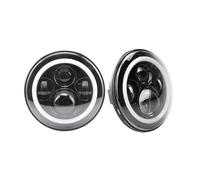 Phare De Voiture Compatible avec Jeep Pour Wrangler 1997-2015 Pour CJ-8 Pour Scrambler 1981-1985 Pour Sahara 1997-2016 Phares Halo Angel Eyes