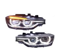 Phare de voiture Compatible Pour BMW F30 F35 2013-2019 Série 3 Ensemble de phares Mise à niveau Accessoires de clignotant DRL(Replace Xenon)