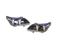 Phare de voiture + feux arrière compatibles avec les phares BMW Série 5 E60 520i M5 2003-2010 Snake Eyes Accessoires de voiture Lampe de circulation diurne(Style E,HALOGEN_2003-2007)