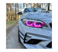 Phare De Voiture pour BMW pour M2 Série 2 DRL Multicolore LED F22 F23 F87 2018 2019 2020 Jaune Citron Angel Eyes LCI Feux Jour 63117494851 63117494852 LED Phare(Violet)