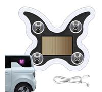 Phare De Voiture Solaire | 6 Modes Lampe d'Avertissement Forme Papillon,Lumière LED Voiture Sans Fil Solaire Ventouse Avec Détecteur De Vibration - pour Femmes, Hommes, Fenêtre Triangulaire, Conduite