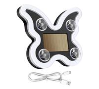 Phare De Voiture Solaire - Lampe Papillon 6 Modes,Ventouse Solaire LED Éclairage d'Ambiance Auto avec Capteur de Vibration,Pour Fenêtre Triangulaire, Conduite De Nuit Et Décoration Extérieure