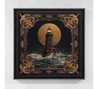 Phare Diamond Painting Adulte, 5D Diamond Painting Mer Peinture Diamant Adulte Enfant Bricolage Cristal Strass Point de Croix Broderie Diamant Kit Complet Pour Décoration Murale 100x100cm bd1-14b