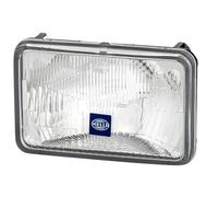 HELLA Halogène Optique, projecteur principal - 12V - rectangulaire - Chiffre de référence: 12.5 - limpide - Fiche: Fiche plate - droite/gauche - 1AB 006 977-021