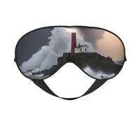 Phare en tempête avec imprimé masque pour les yeux léger pour le sommeil, le voyage, le yoga, le camping, la relaxation en plein air