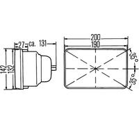 Phare gauche 1AE 003 427-021 HELLA pour MITSUBISHI TOYOTA HONDA NISSAN DAIHATSU