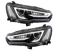 Phare Gauche Droite Côté Compatible Avec Mitsubishi Pour Lancer Pour EVO X 2008-2018 Phares Avec Feux De Jour Et Clignotants(No Red Eyes)