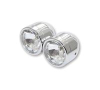Phare Highsider SMART Set feux de route et croisement, acier chrome, clair
