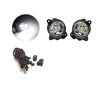 Phare Kit Phares Antibrouillard LED pour VW T5 Transporter pour Multivan pour Caravelle 2003-10 Couvercle Phare Antibrouillard Interrupteur Faisceau Câbles Phares(LED and Wires)