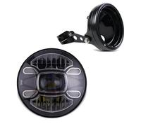 Phare LED 7"" Set Moto Feux avant F7 Noir
