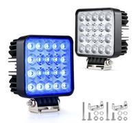 Phare LED Bleu 36W pour Rampe de Pulvérisateur Agricole, IP68, Lot de 2 | Protection CEM, Faisceau 462nm, Optique Combo 3600LM, 12V 24V, pour Tracteur et Épandeur