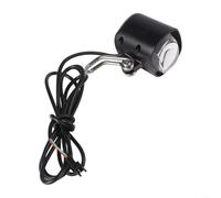 Phare LED étanche ABS pour vélo électrique avec klaxon intégré, tension de fonctionnement 36-60 V, longueur de câble de 115 cm, lampe avant pour vélo électrique et scooter électrique
