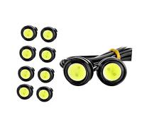 Phare LED Œil d'aigle 23mm, Lot de 10, Aluminium pour Véhicule | Ip67, Dc 9-80 V, Faisceau Spot, Usage Nuit et Ciel Couvert, pour Voiture Électrique et Bateau 12v