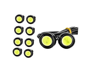 Phare LED Œil d'aigle 23mm, Lot de 10, Aluminium pour Véhicule | Ip67, Dc 9-80 V, Faisceau Spot, Usage Nuit et Ciel Couvert, pour Voiture Électrique et Bateau 12v