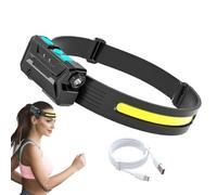 Phare LED, lumière de bandeau, phare rechargeable, lampe frontale pour course à pied, camping, randonnée, phare léger imperméable avec bandeau confortable