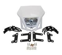 Phare LED Moto Carénage Phare Universel Moto Tout-Terrain pour XR CRF 150 230 250 450 Feux Avant Moto(Blanc)
