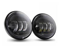 Phare LED Moto Lot 2 Feux Antibrouillard LED Motos 4.5 Pouces 1/2 Croisement Auxiliaires Étanches 30W LED Phares Avant(2pcs no Halo)