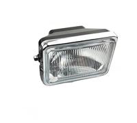 Phare LED Moto Phare Avant Universel Moto pour Suzuki pour GS125 125cc Système D'éclairage ABS Lentille Verre Bleu Blanc Ambre LED Phares Avant(White Glass)