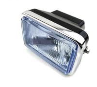 Phare LED Moto Phare Avant Universel Moto pour Suzuki pour GS125 125cc Système D'éclairage ABS Lentille Verre Bleu Blanc Ambre Moto Phare Avant(Blue Glass)