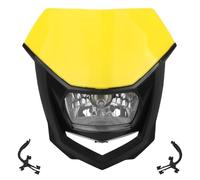 Phare LED Moto Phare Halogène Universel Moto Compatible avec pour CRF pour Suzuki pour Kawasaki KLX150 pour WR450 Accessoires Motocross Feux Avant Moto(Jaune)