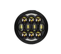 Phare LED Moto Phare LED Dot E9 80 W 5-3/4" 5.75" pour Dyna pour Street Bob pour Super Wide pour Glide pour Low Rider pour Night pour Rod pour Train Moto Phare Avant(Black B)