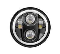 Phare LED Moto Phare LED Dot E9 80 W 5-3/4" 5.75" pour Dyna pour Street Bob pour Super Wide pour Glide pour Low Rider pour Night pour Rod pour Train Phare LED Moto Rond(Black A)