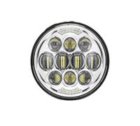 Phare LED Moto Phare LED Dot E9 80 W 5-3/4" 5.75" pour Dyna pour Street Bob pour Super Wide pour Glide pour Low Rider pour Night pour Rod pour Train Moto Phare Avant(Chrome)