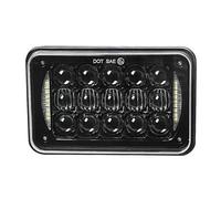 Phare LED Moto Phares LED Haute/Basse 4x6 Pouces À Faisceau Scellé DRL pour Suzuki pour DRZ400E DRZ400S DRZ400SM 2002-2016 Modification Moto Feux Avant Moto(Noir)