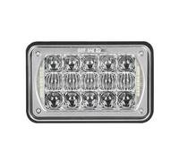 Phare LED Moto Phares LED Haute/Basse 4x6 Pouces À Faisceau Scellé DRL pour Suzuki pour DRZ400E DRZ400S DRZ400SM 2002-2016 Modification Moto Feux Avant Moto(Sliver)