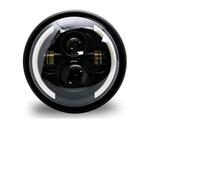 Phare LED Rond Noir De 7,5 Pouces Pour Moto Cafe Racer, Lampe Haute/basse Pour Pièces Support Kit Phares Moto(Black A)