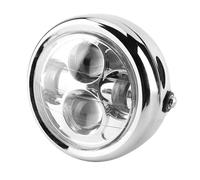 Phare LED Rond, Phare de Moto, Phare de Moto Universel Vintage en Aluminium Rétro LED Phares Ronds Phare