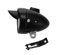 Phare LED vintage chromé pour vélo avec coque en métal et faisceau large de 160 °, lampe avant rétro pour la sécurité de conduite de nuit, convient pour montage sur trou de fourche sur vélo de route