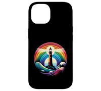 Phare LGBT Homosexuel Bateau Bord de Mer Rainbow Sailing Coque pour iPhone 14