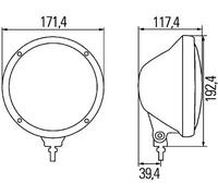 HELLA 1F3 010 119-011 Halogène-Projecteur Longue Portée - Rallye 3003 Compact - 12/24V - Rond - Chiffre De Référence: 37.5 - Vissé - Disperseur Limpide - Couleur Du Voyant: Limpide - Gauche/Droite