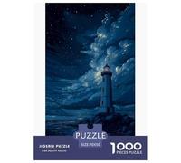 Phare Magique Puzzles 1000 Pièces Jeu De Défi Jouet Adultes Et Plus De 12 Ans Étoilé Jeu De Puzzle Défi Éducatif Stimulation Cérébrale Cadeau Décoration Maison 70x50cm/1000pcs