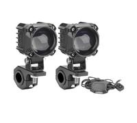 Phare Moto Antibrouillard Kits de Mini phares antibrouillard pour motos, avec supports montage Spot 23mm à 30mm, phare auxiliaire, lampe signalisation Flash 12V 24V 36V