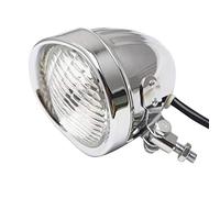 Phare Moto,Feux Additionnels Moto Chrome Motorcycle 4inch Phare Blanc Lampe de lumière Remplacement for Touring Vélos