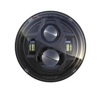 Phare Moto LED 1 Pcs 12 V 7 Pouces LED Phares DRL Hi/Lo Faisceau Halo Anneau Ambre Angel Eye(Shape B)