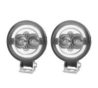 Phare Moto LED Feu De Jour Rond pour Moto M9 DRL 220 W Haute Puissance 20000 LM Haute Luminosité 6000 K LED Blanche Accessoires De Moto(White Light 2)