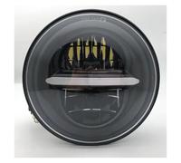 Phare Moto LED Phare Halo Angel Eyes 5 3/4" 5,75" pour Sportster XL 1200 883 Moto pour Triumph H4 50W Noir(Black A)