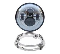 Phare Moto LED Phare LED Moto 7 Pouces avec Feu Croisement Antibrouillard Auxiliaire LED 4-1/2" 4,5 Pouces pour Touring pour Electra pour Glide(Chrome B with DRL)