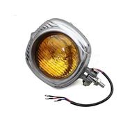 Phare Moto LED Phare Moto Vintage pour Café pour Coureur pour Personnalisé pour Bobber pour Chopper Phare Rétro À Faisceau Scellé Polonais(Polish with Amber)