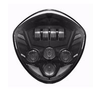 Phare Moto Phare Avant LED pour Moto 60 W Lampe Ultra Lumineuse Et Étanche pour Victory Cross pour Country pour Kingpin pour Vegas pour Victoria Moto Phare(Le Noir)