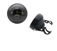 Phare moto Phare de moto 7 pouces 60W DOT SAE E9 avec œil d'angle phare Led, boîtier, anneau garniture seau